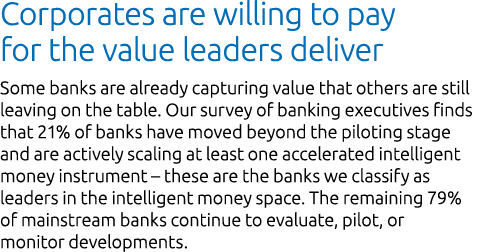 Corporates are willing to pay for the value leaders deliver Some banks are already capturing value that others are st...