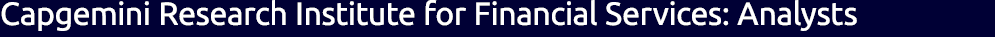 Capgemini Research Institute for Financial Services: Analysts