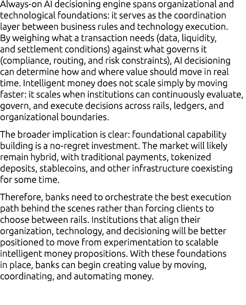 Always on AI decisioning engine spans organizational and technological foundations: it serves as the coordination lay...